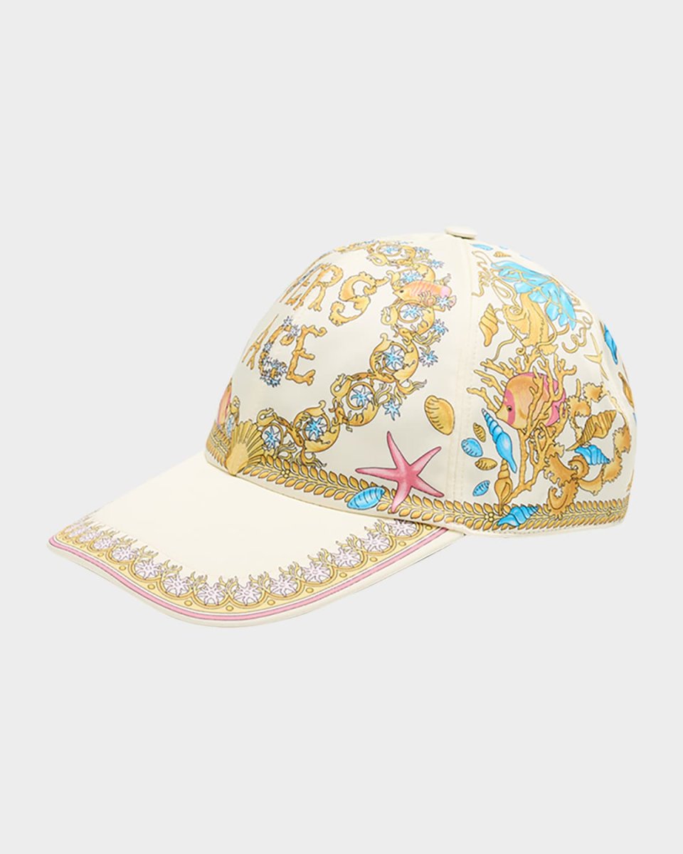 Underwater Baroque Print Twill Baseball Cap